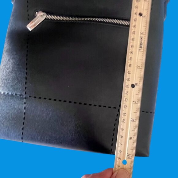 Charles Jourdan Black Cross-Body Bag Adjustable Strap & Zipper Pocket Versatile - Picture 9 of 9
